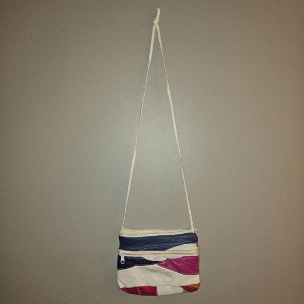 Vintage leather Patchwork Purse - image 2